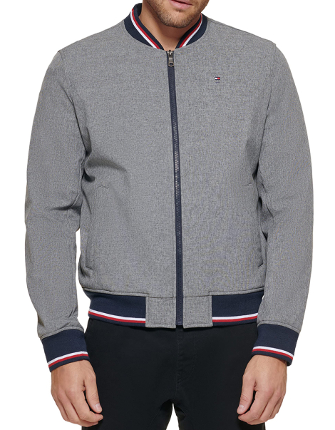 Чоловіча водостійка куртка-бомбер Tommy Hilfiger 1159843275 (Сірий XXL)