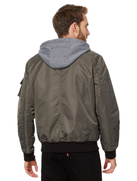 Мужская куртка-бомбер Levi's с капюшоном 1159843319 (Зеленый XL)