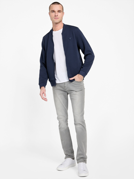 Мужская легкая куртка GUESS бомбер на молнии 1159846288 (Синий M)