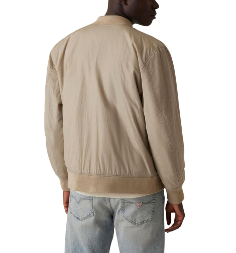 Чоловіча бомбер-куртка Guess з кишенями 1159847744 (Бежевий L)