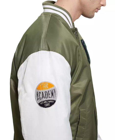 Стильный бомбер GUESS 1159849715 (Белый/Зеленый XL)