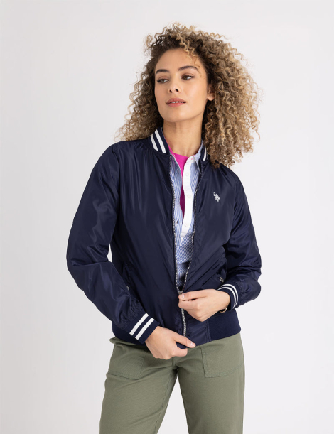 Женская ветровка-бомбер U.S. Polo Assn 1159853415 (Синий XS)