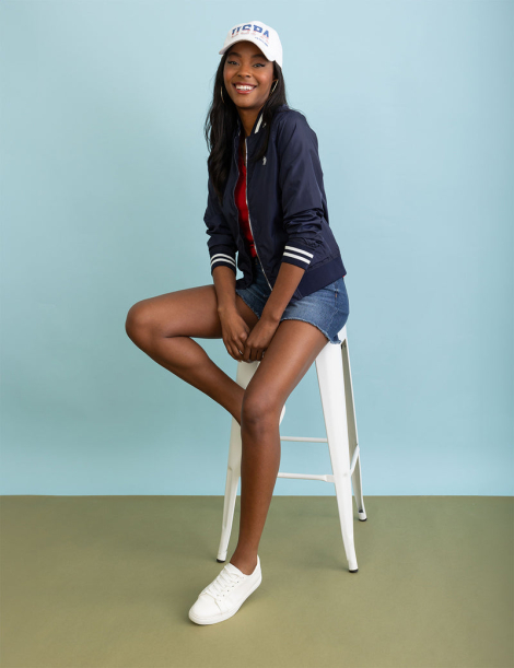 Женская ветровка-бомбер U.S. Polo Assn 1159853415 (Синий XS)