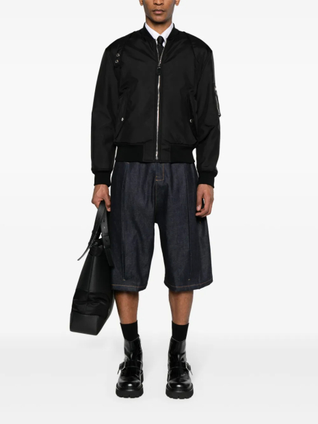 Мужской бомбер Alexander McQueen 1159856940 (Черный 50)