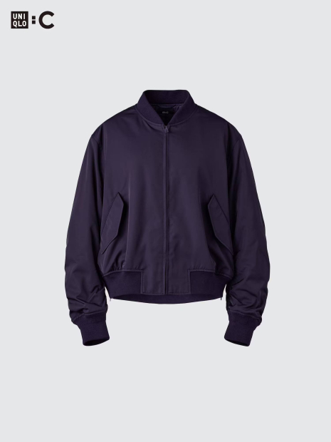 Бомбер UNIQLO на блискавці 1159856956 (Фіолетовий XL)