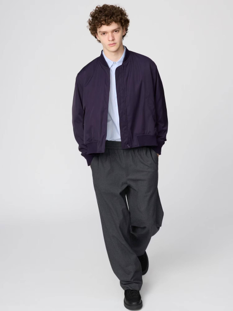 Бомбер UNIQLO на блискавці 1159856956 (Фіолетовий XL)