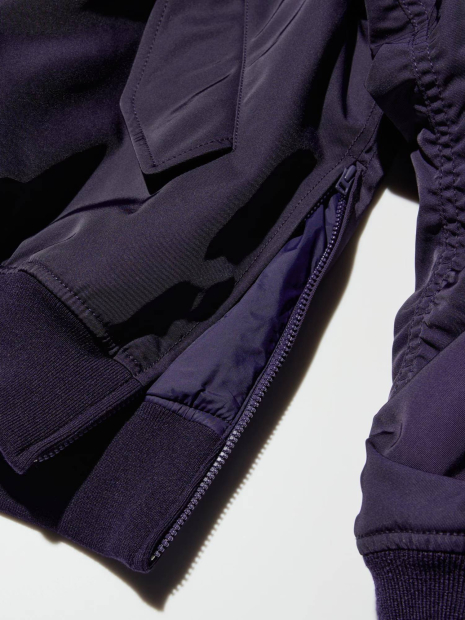 Бомбер UNIQLO на блискавці 1159856956 (Фіолетовий XL)