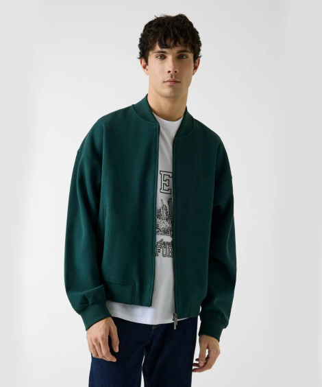 Мужской тканевый бомбер GUESS 1159863551 (Зеленый M)