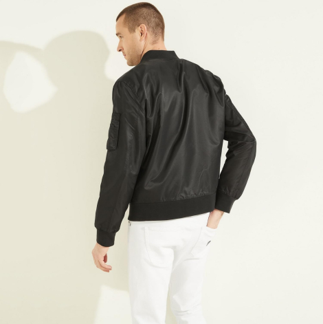 Чоловічий гладкий бомбер GUESS 1159949260 (Чорний XXL)