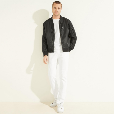 Чоловічий гладкий бомбер GUESS 1159949260 (Чорний XXL)