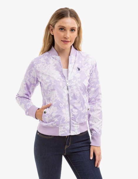 Женская ветровка-бомбер U.S. Polo Assn 1160659130 (Сиреневый XL)