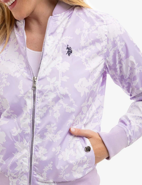 Женская ветровка-бомбер U.S. Polo Assn 1160827055 (Сиреневый L)
