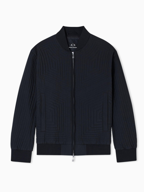 Мужской бомбер Armani Exchange с геометрическим принтом 1162666241 (Черный M)