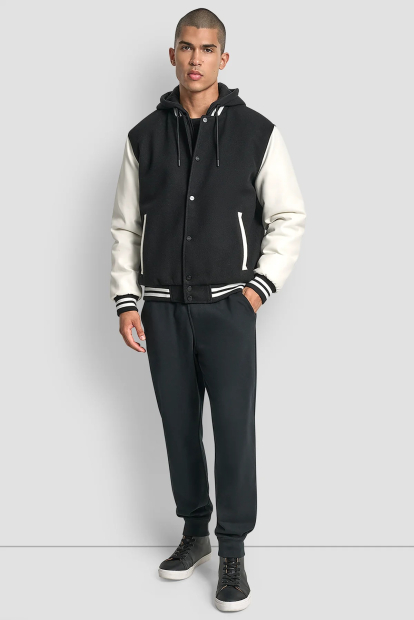 Чоловіча куртка-бомбер DKNY з капюшоном 1162763899 (Чорний XXL)