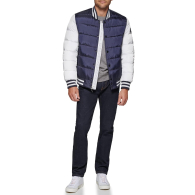 Мужская куртка Tommy Hilfiger бомбер 1159838180 (Синий/Белый XL)
