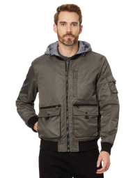 Мужская куртка-бомбер Levi's с капюшоном 1159843319 (Зеленый XL)