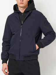 Стильний бомбер GUESS із капюшоном 1159845452 (Синій M)