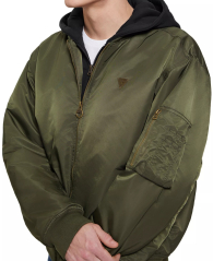 Мужской бомбер GUESS с капюшоном 1159851420 (Зеленый S)