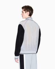 Чоловічий бомбер Armani Exchange вітровка 1159854745 (Чорний/Сірий XXL)