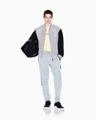 Чоловічий бомбер Armani Exchange вітровка 1159854745 (Чорний/Сірий XXL)