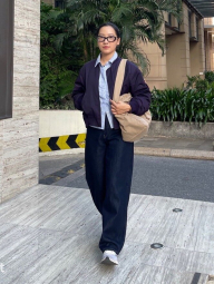 Бомбер UNIQLO на блискавці 1159856956 (Фіолетовий XL)