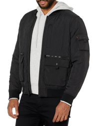 Мужская стёганая куртка-бомбер 1159860479 (Черный XXL)