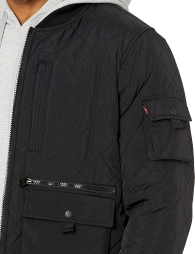 Мужская стёганая куртка-бомбер 1159860479 (Черный XXL)