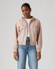 Женская ветровка-бомбер Levi's с капюшоном 1159860658 (Розовый M)