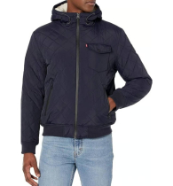 Мужской бомбер Levi's куртка с подкладкой из шерпы 1159864290 (Синий L)