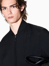 Мужской бомбер Armani Exchange с геометрическим принтом 1162666241 (Черный M)