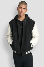 Чоловіча куртка-бомбер DKNY з капюшоном 1162763899 (Чорний XXL)