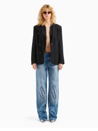 Женский легкий бомбер Armani Exchange с логотипом 1162830182 (Черный XS)