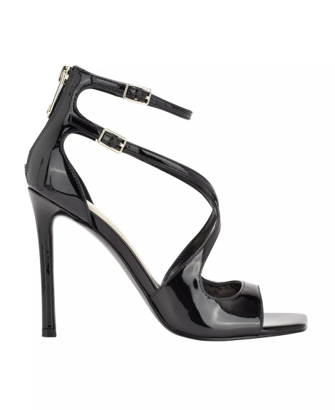 Женские лакированные босоножки Sella Guess на высоком каблуке 36,5 (6 US) 23 см Черный 1159840125