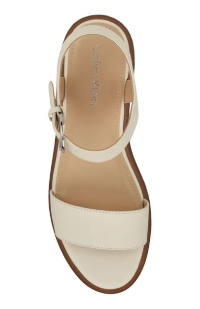 Женские босоножки Calvin Klein на каблуке 39,5 (9 US) 25,8 см Молочный 1159840862