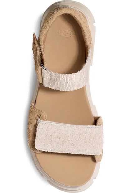 Женские замшевые босоножки Ashton UGG на платформе 40 (9 US) 26 см Бежевый 1159842289