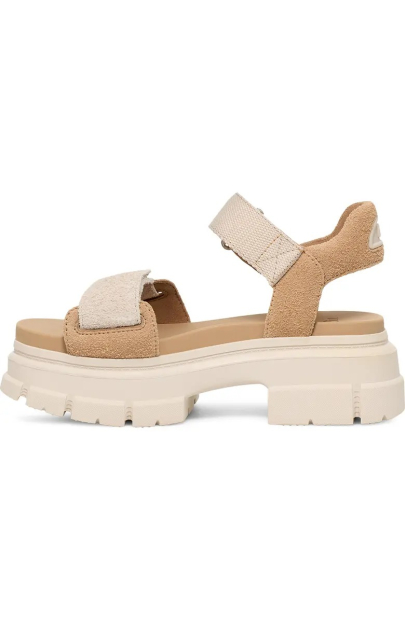 Женские замшевые босоножки Ashton UGG на платформе 40 (9 US) 26 см Бежевый 1159842289