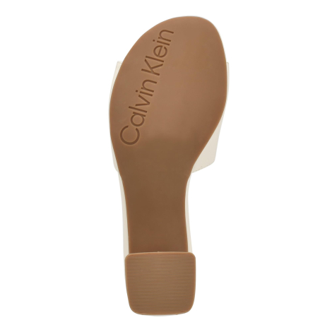 Женские лакированные босоножки Ulaka Calvin Klein на каблуке 39,5 (9 US) 25,5 см Молочный 1159842929