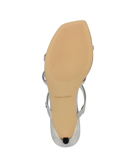 Женские босоножки Calvin Klein на каблуке 39 (8,5 US) 25,5 см Серебристый 1159845073