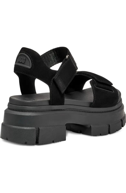Жіночі замшеві босоніжки Ashton UGG на платформі 40 (9 US) 25,5 см Чорний 1159845204