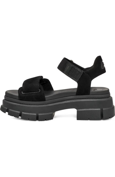 Жіночі замшеві босоніжки Ashton UGG на платформі 40 (9 US) 25,5 см Чорний 1159845204