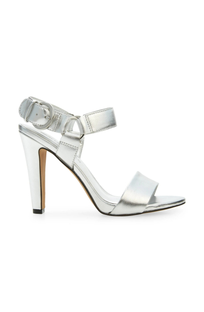 Жіночі босоніжки Karl Lagerfeld Paris на підборах 37,5 (7 US) 24 см Сріблястий 1159849763