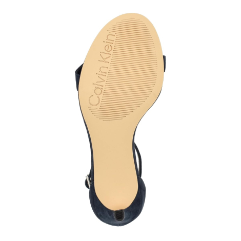 Женские замшевые босоножки Calvin Klein на каблуке 39,5 (9 US) 25,5 см Синий 1159852218