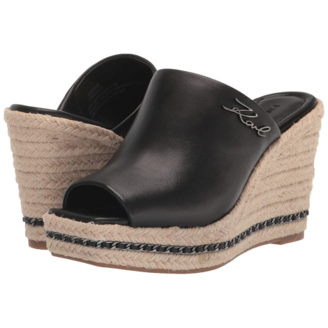 Женские босоножки Karl Lagerfeld Paris на танкетке 37 (6,5 US) 23,5 см Черный 1159852678