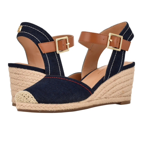 Жіночі босоніжки Tommy Hilfiger на танкетці 36 (6 US) 23 см Синій 1159853332