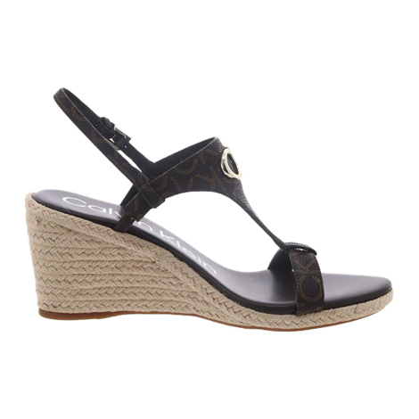 Жіночі босоніжки Calvin Klein Blanta на танкетці 39 (8,5 US) 25,5 см Коричневий 1159855610