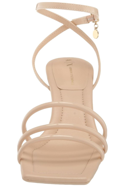 Жіночі босоніжки Armani Exchange на підборах 37 (7 US) 24,5 см Бежевий 1159857540