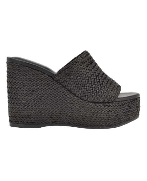 Женские босоножки Yenisa GUESS на танкетке 38 (7,5 US) 25 см Черный 1159860647