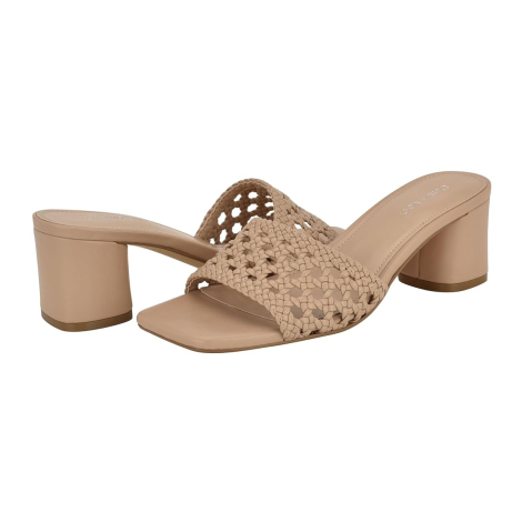 Женские босоножки Brianny Calvin Klein на каблуке 39,5 (9 US) 25,5 см Бежевый 1159861297