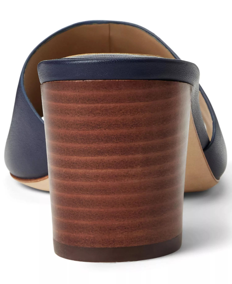 Женские кожаные босоножки Everly Ralph Lauren на каблуке 39,5 (9,5 US) 26 см Синий 1159862907