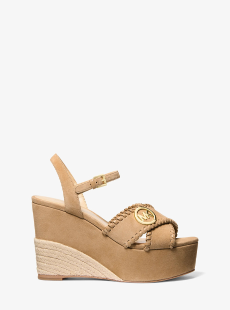 Замшевые босоножки Hannah Michael Kors 37 (7 US) 24 см Бежевый 1163103027